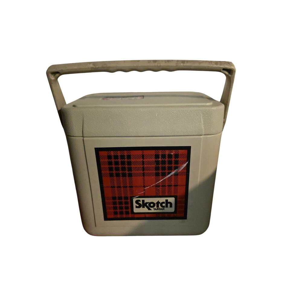 Vintage Scotch Tartan Insulated Cooler Lunch Box Red Plaid 2 lb